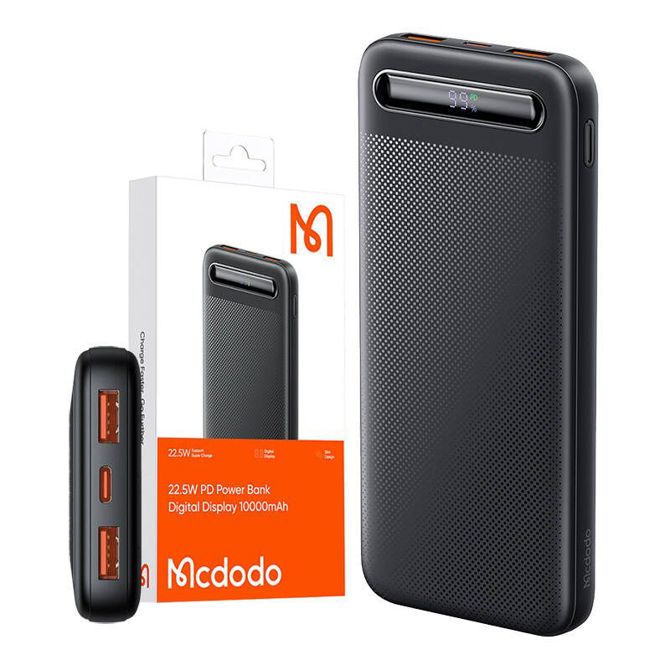 Power Bank Mcdodo MC-3881 Digital Display 10000mAh, 22,5W za D (črna) 4
