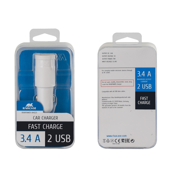 Avtopolnilec RIVACASE PS4223 3,4A 17W - bel 5