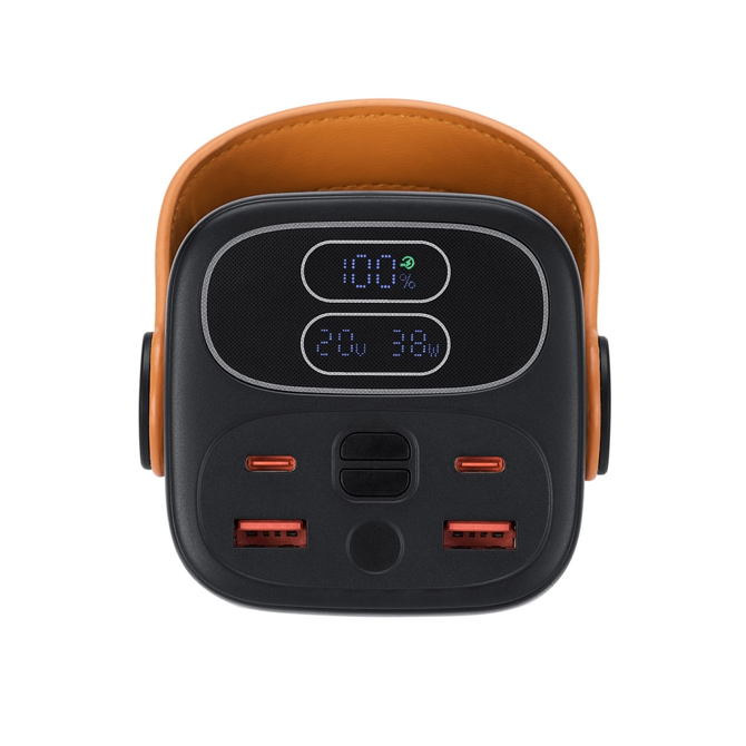 Powerbank Rivacase VA1085 Turbo, 40000 mAh (148 Wh), 65 W PD, 2x USB-C, 2x USB-A, LED svetilka, črne barve 5