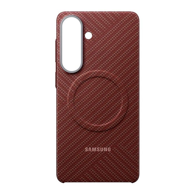 Ovitek za telefon Samsung Galaxy S26+ karbon magnet rdeč, odporno na praske, podpora za brezžično polnjenje 4