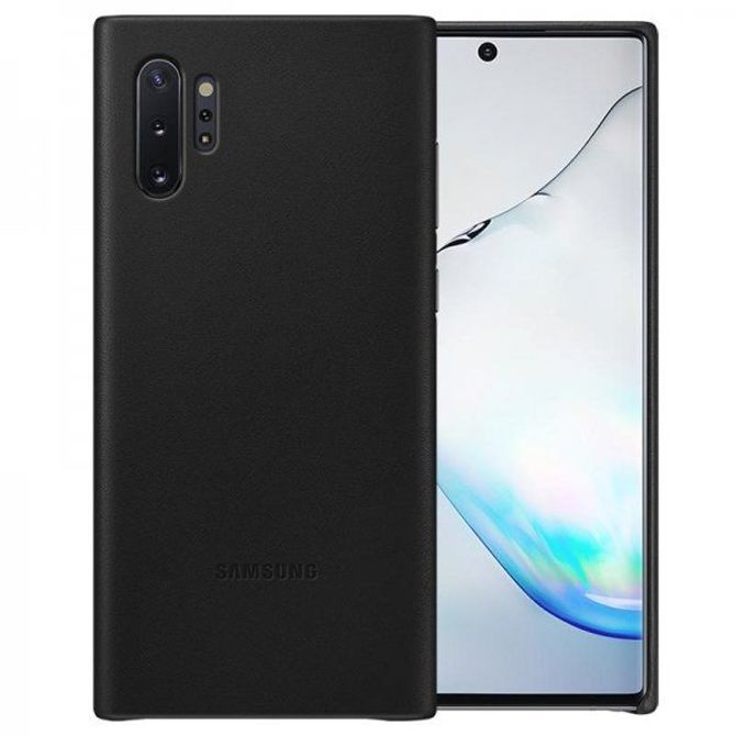 SAMSUNG original usnjen ovitek EF-VN970LBE za SAMSUNG Galaxy Note 10 N970 - zaščita zadnjega dela - črna 2
