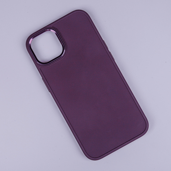 Satin silikonski ovitek za iPhone 13 6.1 -  vijola 4