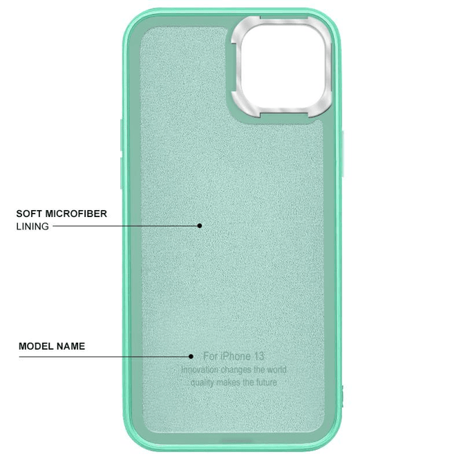 Satin silikonski ovitek za iPhone 14 Pro -  mint 3
