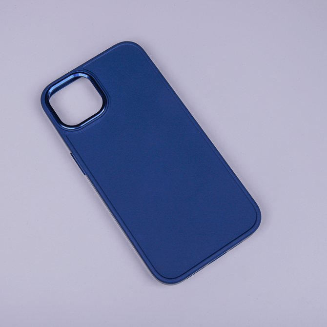 Satin silikonski ovitek za iPhone 15 Plus - moder 4