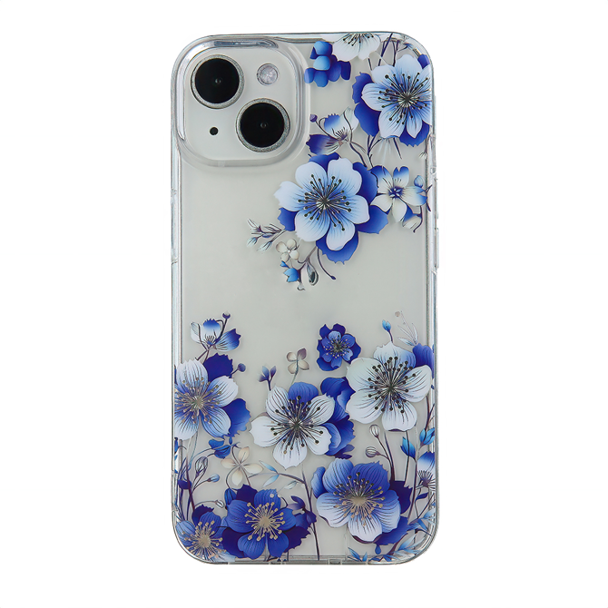 Silikonski ovitek Blooming za iPhone 16 Pro Max - moder 4
