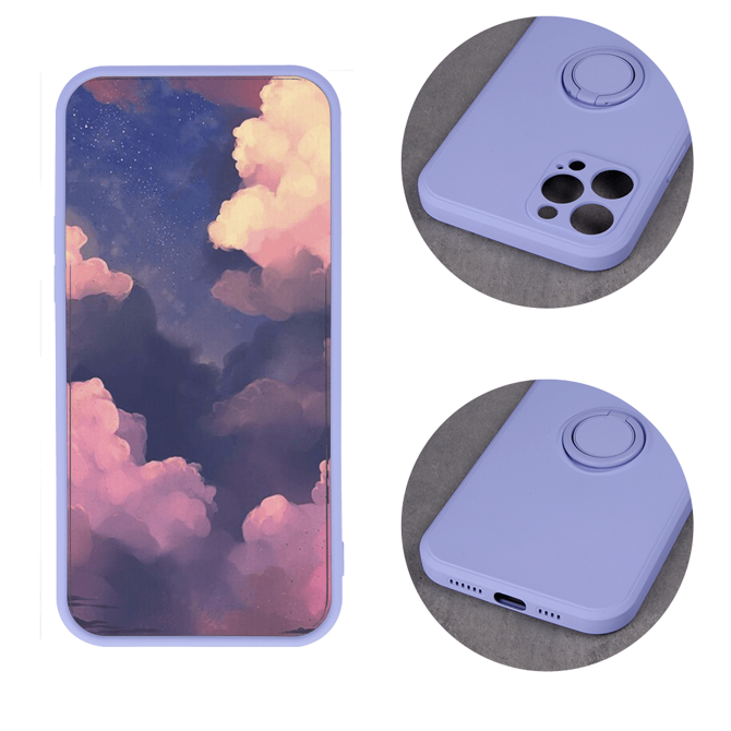 Silikonski ovitek Liquid Ring za Xiaomi Redmi 10C - vijola 5