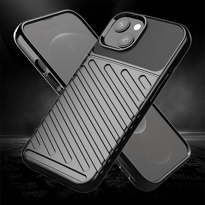 Silikonski ovitek Thunder Armor za iPhone 14 6.1 - črn 3