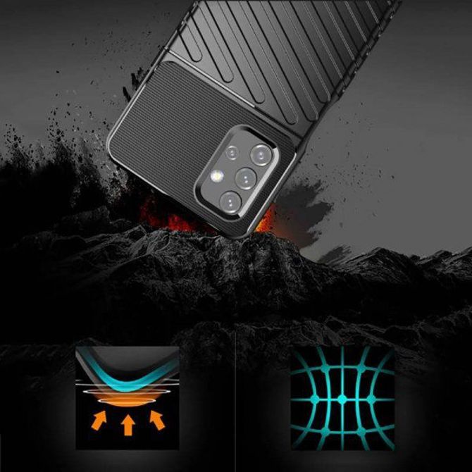 Silikonski ovitek Thunder Armor za Samsung Galaxy A32 A326 5G - črn 4