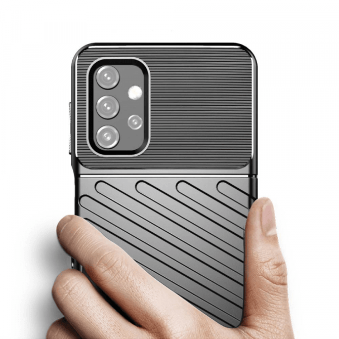 Silikonski ovitek Thunder Armor za Samsung Galaxy A73 5G - črn 3