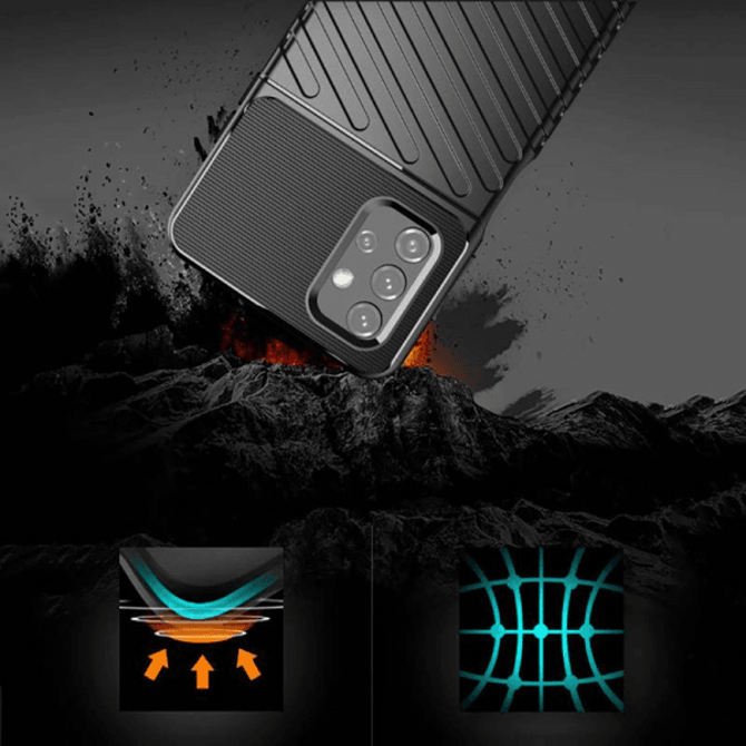 Silikonski ovitek Thunder Armor za Samsung Galaxy A73 5G - črn 4