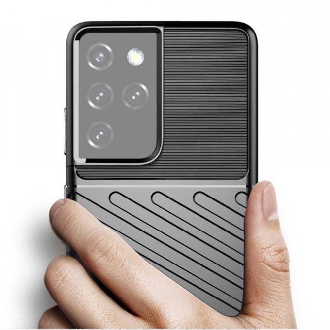 Silikonski ovitek Thunder Armor za Samsung Galaxy S21 Plus G996 - črn 3