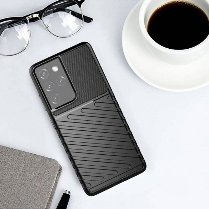 Silikonski ovitek Thunder Armor za Samsung Galaxy S21 Plus G996 - črn 4