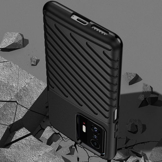 Silikonski ovitek Thunder Armor za Samsung Galaxy S22 Ultra 5G - črn 3