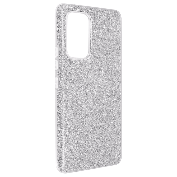 Silikonski ovitek z bleščicami Bling za Samsung Galaxy A33 5G A336 - srebrn 2