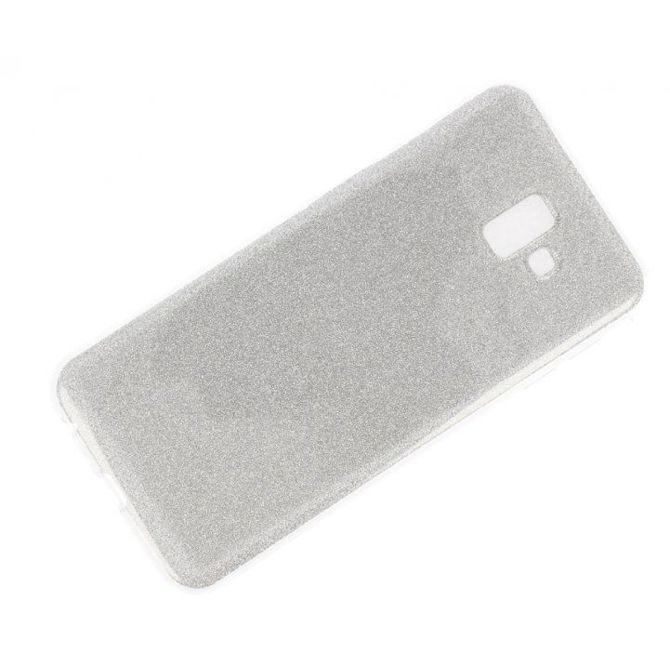 Silikonski ovitek z bleščicami Bling za Samsung Galaxy J6 Plus 2018 J610 s srebrnimi bleščicami 2
