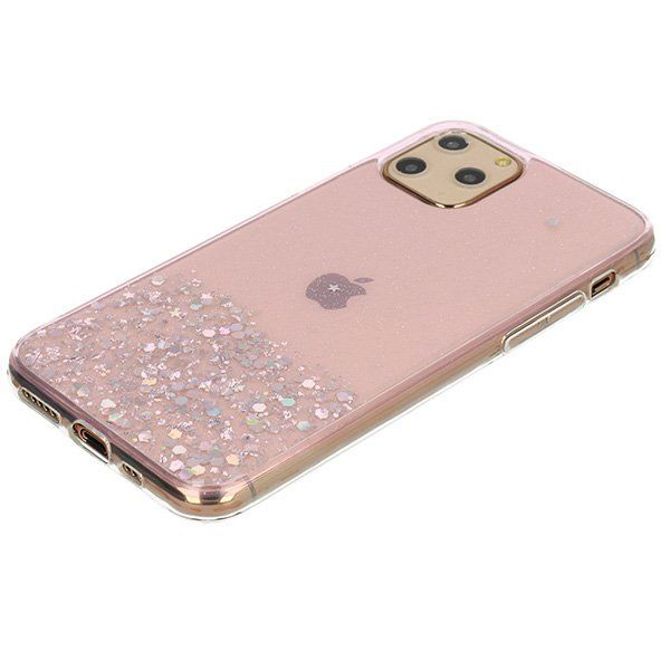 Silikonski ovitek z bleščicami SPARKLE za Samsung Galaxy A32 A326 5G - prozorno roza 4