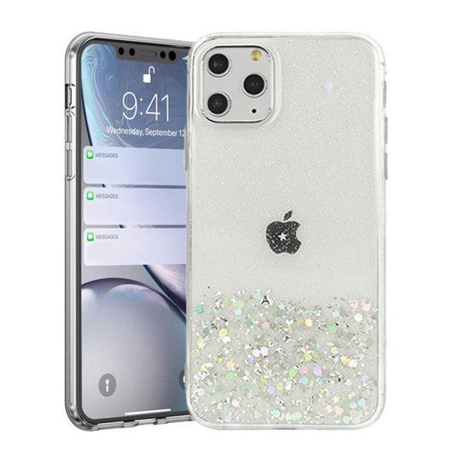 Silikonski ovitek z bleščicami SPARKLE za Samsung Galaxy S21 Plus G996 - prozoren 2