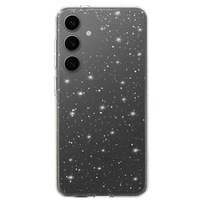 Silikonski ovitek z bleščicami za Samsung Galaxy A57 - prozoren s srebrnimi bleščicami 2