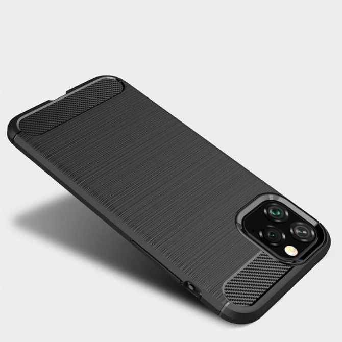 Silikonski ovitek za iPhone 11 Pro Max - mat carbon črn 3