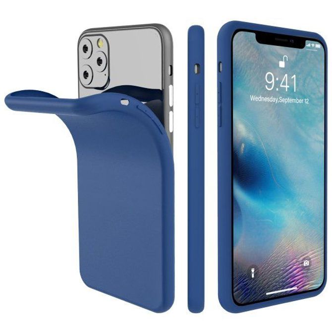 Silikonski ovitek za iPhone 13 6.1 - mat moder 2
