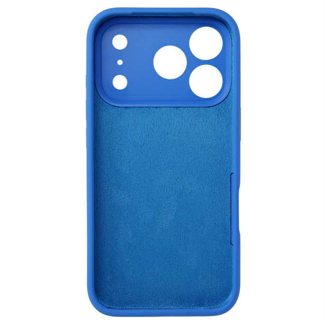 Silikonski ovitek za iPhone 17 Pro Max - mat liquid - moder 3