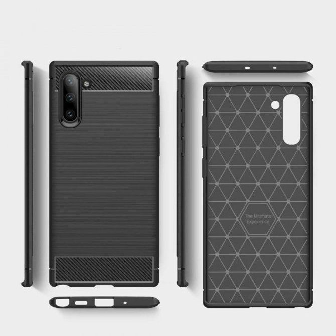 Silikonski ovitek za Samsung Galaxy Note 10 N970 - mat carbon črn 4