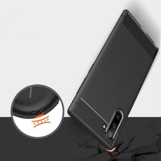 Silikonski ovitek za Samsung Galaxy Note 10 N970 - mat carbon črn 5