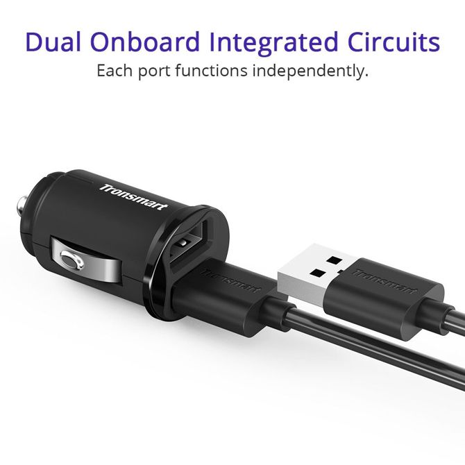 Avtopolnilec Tronsmart C24 Dvojni USB z VoltiQ tehnologijo 4