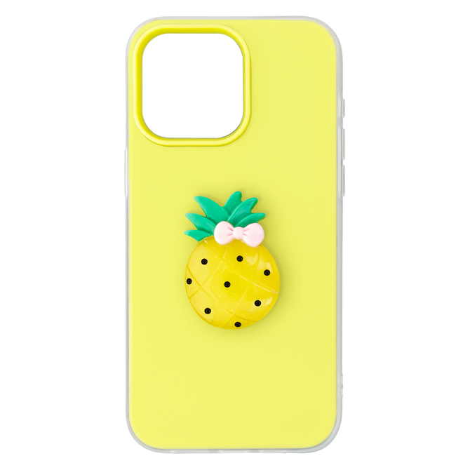 Ovitki za telefon Onasi Tutti Frutti 2v1 za Samsung Galaxy A36, rumen – dvoslojna zaščita, TPU+PC, frosted efekt, 3D sadni motiv, izboljšan oprijem 2