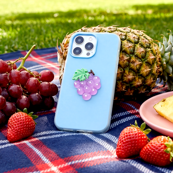 Ovitek za telefon Onasi Tutti Frutti 2v1 Samsung Galaxy S26 Plus 5G, dvoslojna zaščita, frosted efekt, modra barva, 3D sadni motiv 6