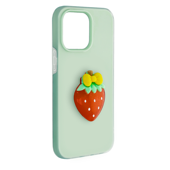 Ovitki za telefon Onasi Tutti Frutti Samsung Galaxy S26 Plus 5G 2v1 dvoslojni silikonski ovitek, frosted efekt, izboljšan oprijem, 3D sadni motiv – zelen 4