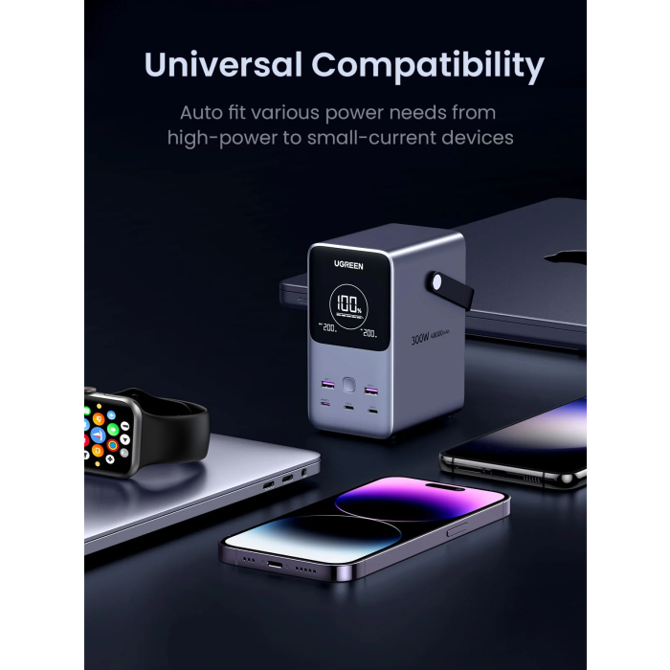 Ugreen prenosna polnilna baterija 48.000mAh, 300W s pametnim digitalnim zaslonom 6