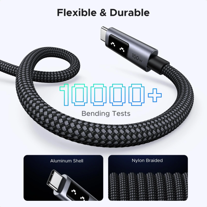 Ugreen Uno USB-C na USB-C polnilni kabel 100W, 2M 6
