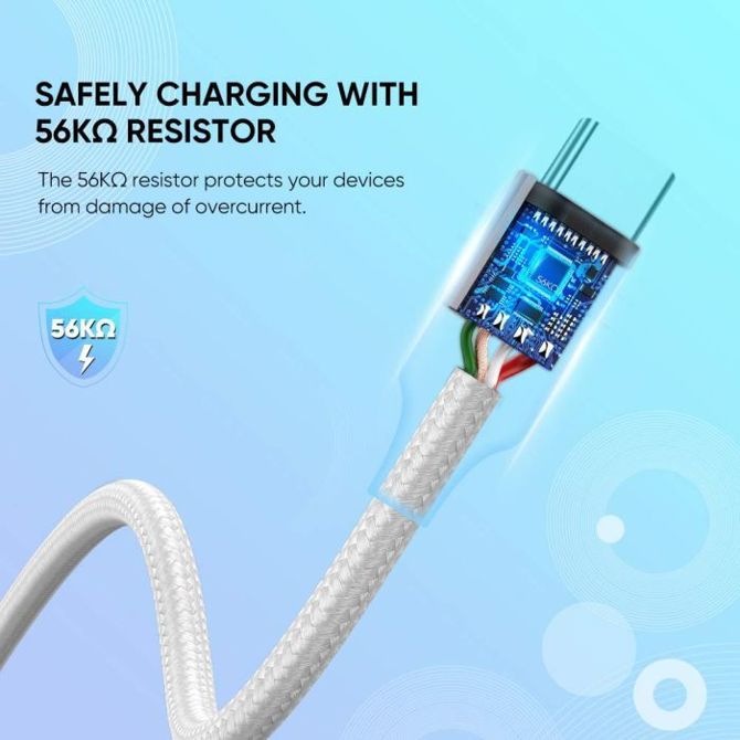 UGREEN USB 2.0 A na USB-C kabel 0.25m (bel) - polybag 5