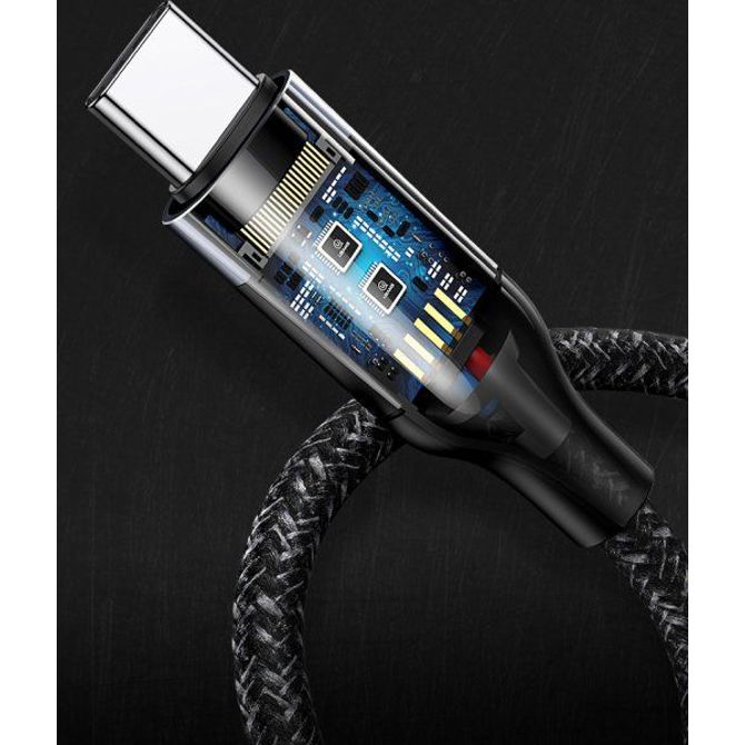 USAMS podatkovni kabel SJ400 U31 Type C na Type C črn 5