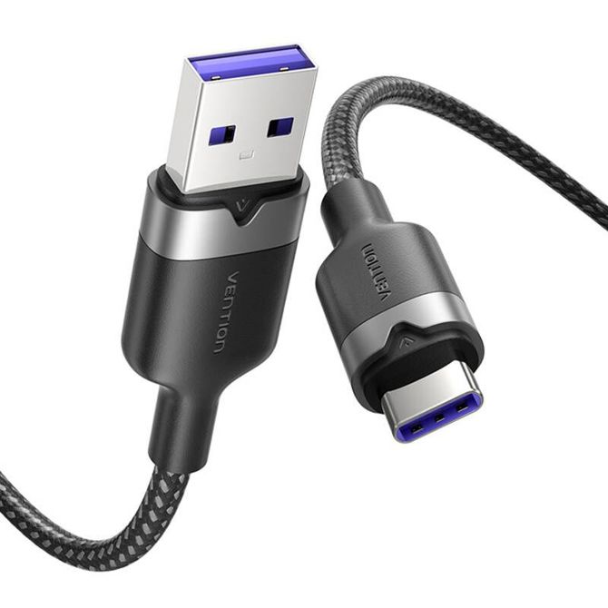 Kabel USB 2.0 A na USB-C 6A Vention CTOBH 2M (črn) 2