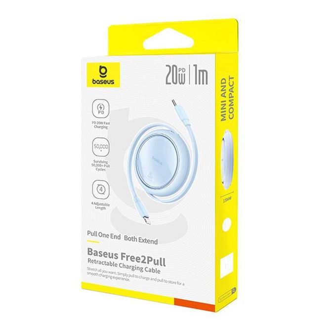 USB kabel Baseus Free2Pull USB-C na iP 20W 1m (moder) 6