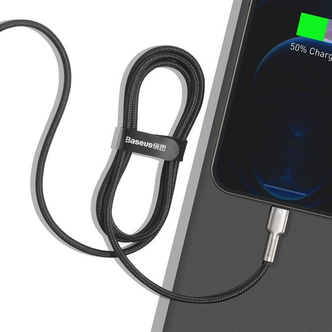USB kabel za Lightning Baseus Cafule, 2.4A, 1m (črn) 5