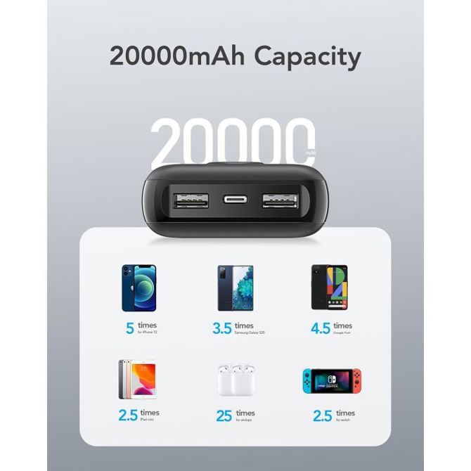 VEGER prenosna baterija L20s 20000 mAh, bela 5