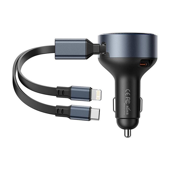 Vention FFOB0 USB-C avtopolnilec + USB-C/Lightning 30W kabel 2