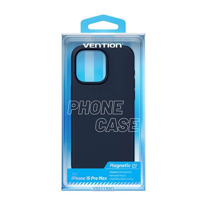 Silikonski ovitek Vention KUFL0-40 za iPhone 15 Pro Max (moder) 4