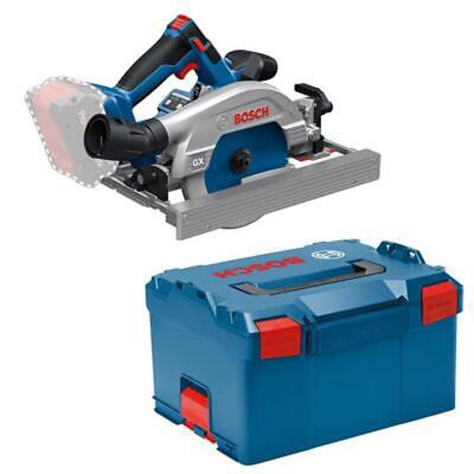 Akumulatorska krožna žaga Bosch GKS 18V-57-2 GX Professional solo, 18 V, brez baterije in polnilca, v L-Boxx, modra/črna