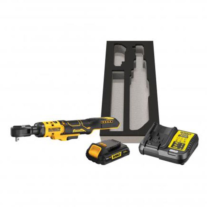 Akumulatorska raglja DeWalt DCF513D1G, 3/8, 18 V, XR Li-Ion baterija 2,0 Ah, rumena/črna