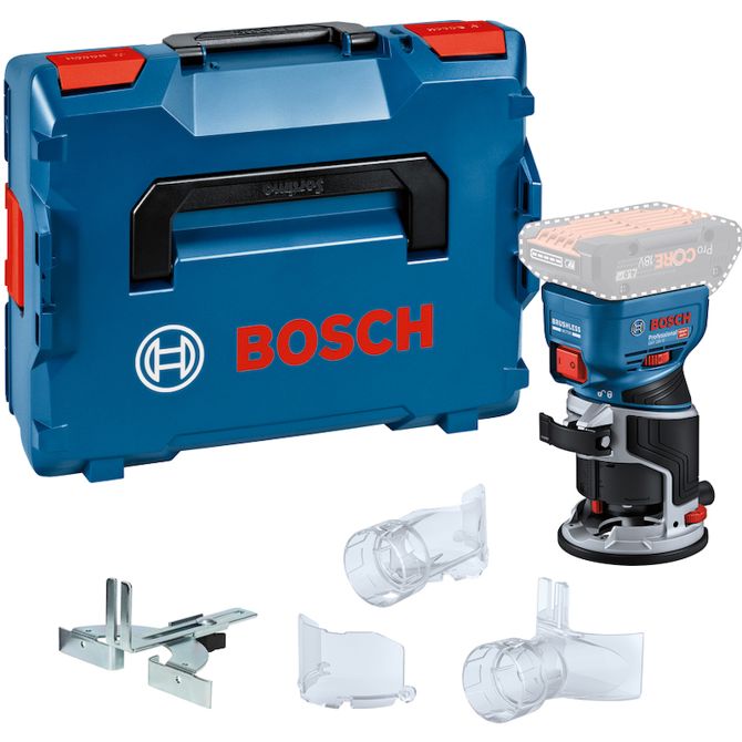 Akumulatorski robni rezkalni stroj Bosch GKF 18V-8 Professional Solo, brez baterije in polnilca , v L-Boxx, modra/črna