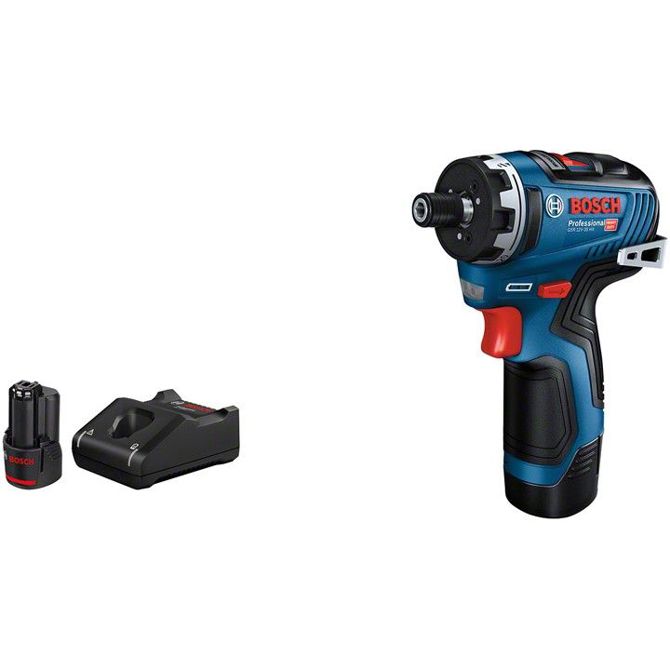 Akumulatorski vijačnik Bosch GSR 12V-35 HX Professional, 12 V, 2x Li-Ion baterija 3 Ah, modra/črna
