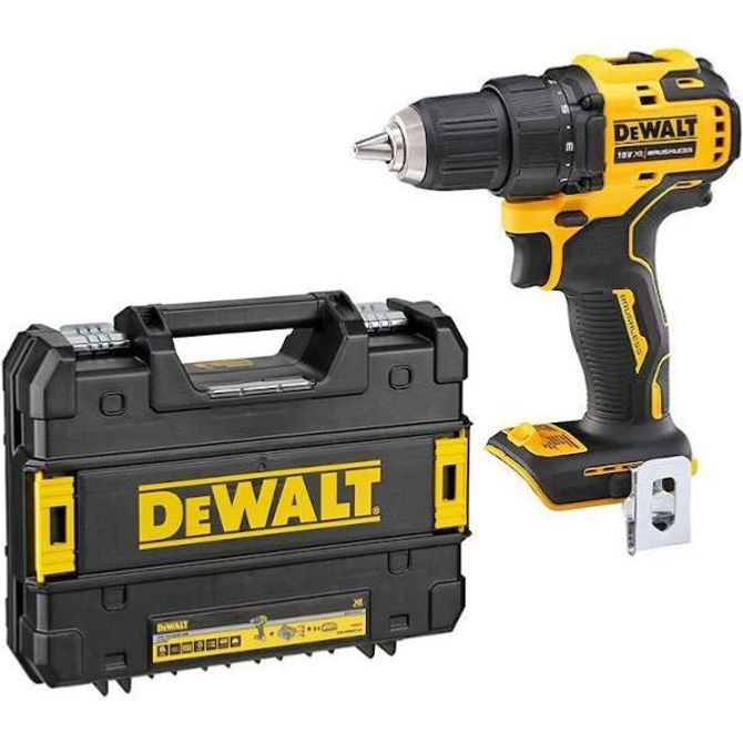 Akumulatorski vrtalnik/vijačnik  DeWalt DCD800NT, 18 V (rumen/črn, brez baterije in polnilnika, v škatli T STAK)
