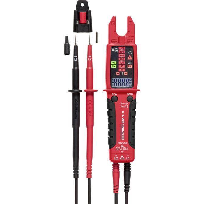 Benning CM 1-4 tokovne klešče  digitalni  CAT III 1000 V, CAT IV 600 V Prikaz (štetje): 6000