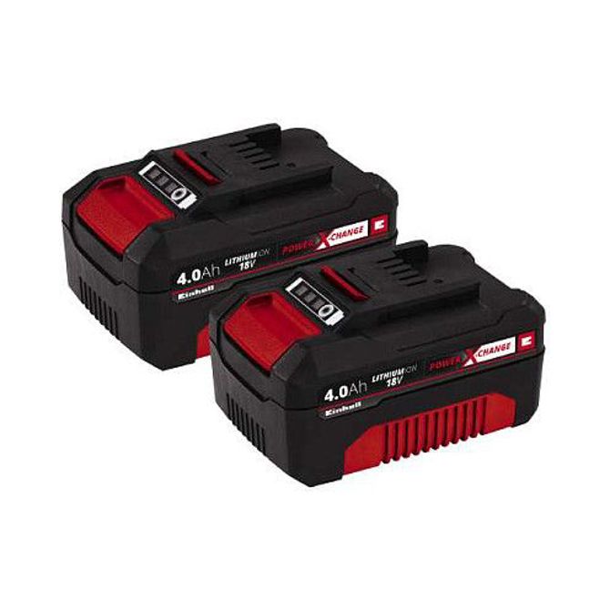 Baterija Einhell  Power-X-Change Twinpack 18V 4,0 Ah CB 1 (rdeč/črn, 2 kosa) 9821276924