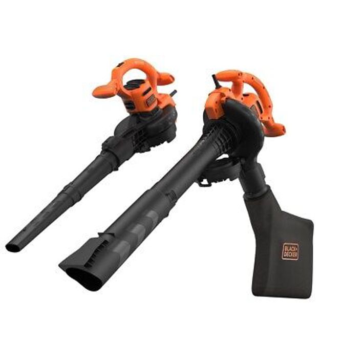 Električni puhalnik/sesalnik listja 3 v 1 Black & Decker BEBLV260-QS, 2.600 W, do 40 l zbiralnika, črna/oranžna