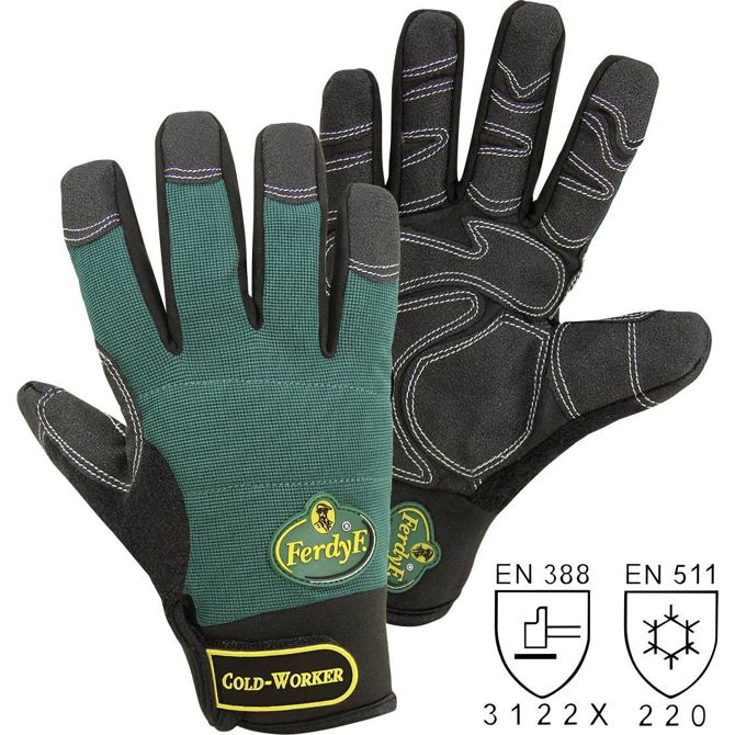 FerdyF. 1990-9 Mechanics COLD WORKER clarino®-umetno usnje  rokavice za montažo Velikost (rokavice): 9, L EN 388, EN 407   CAT II 1 Par